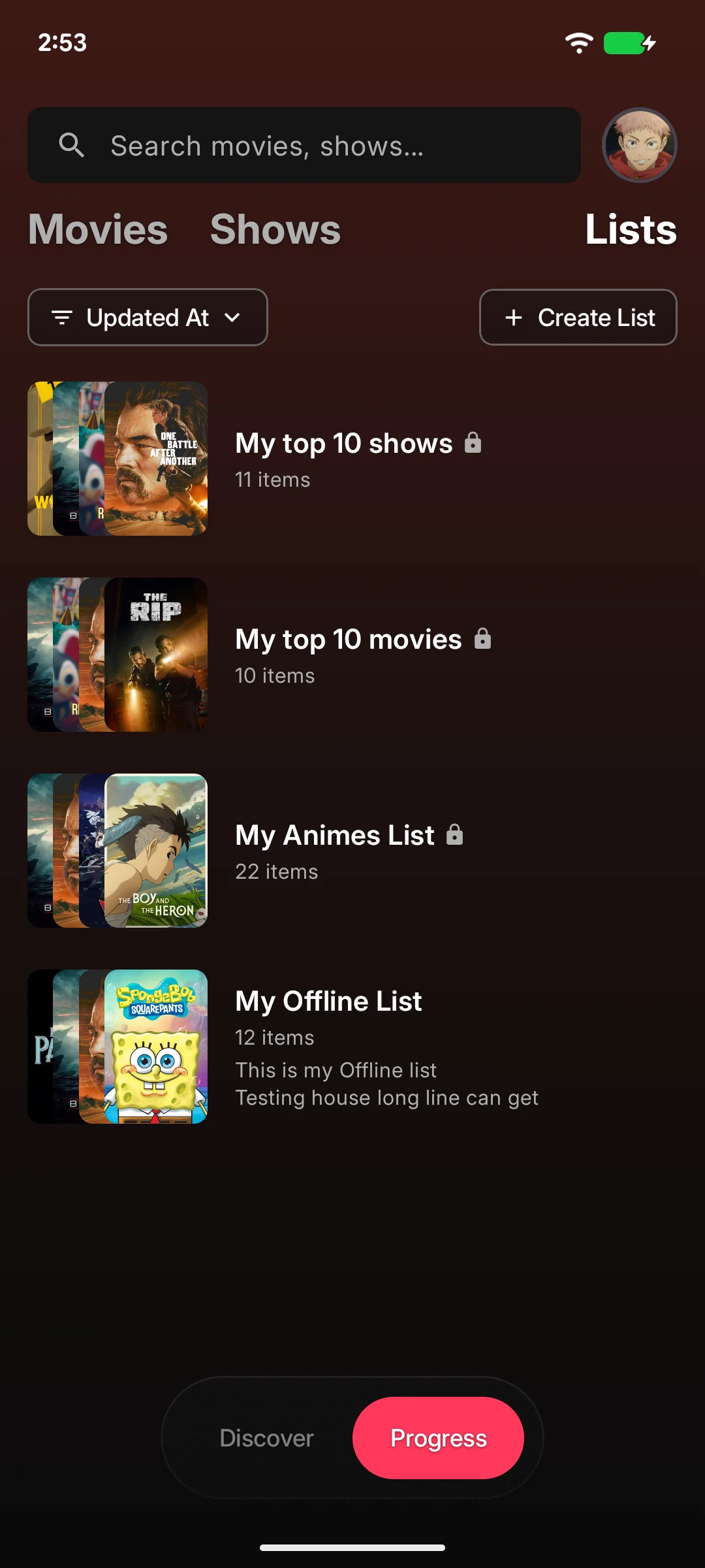 Custom watchlists