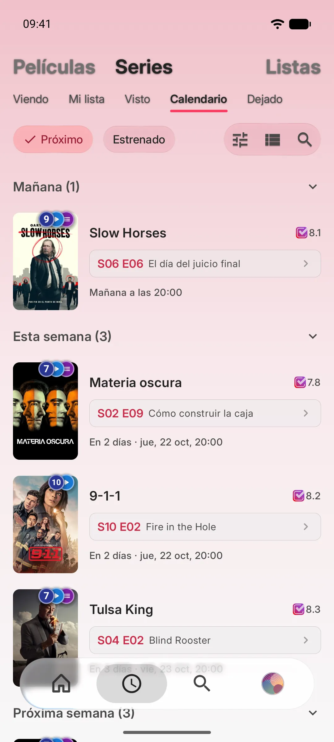 Calendario de estrenos de próximos episodios