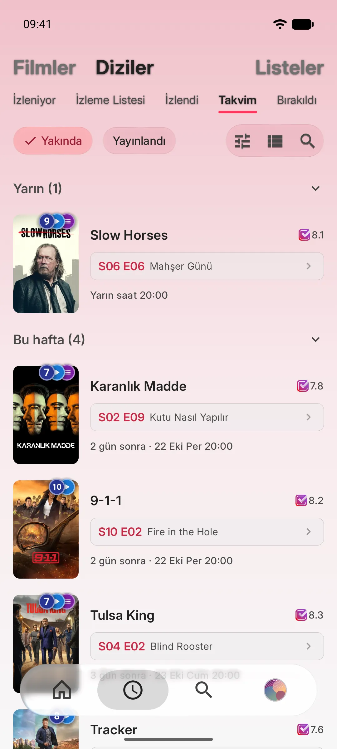 Yaklaşan bölümlerin yayın takvimi